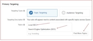 Targeting Through Topic Targeting