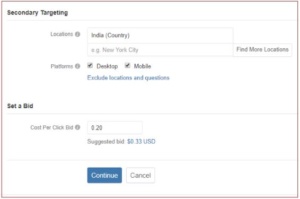 Targeting through Secondary- Location